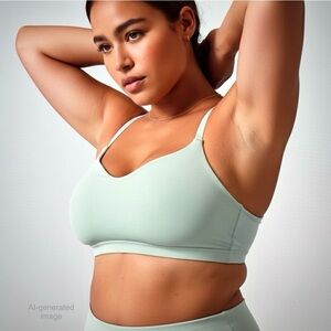 NWT Athleta Elation Bra Sz 3X D-DD Opal Green Gray Powervita Adjustable $49 MSRP